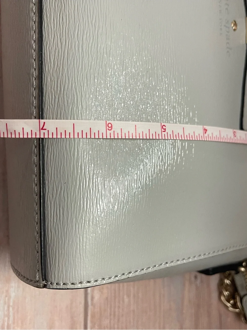 Kate Spade Hancock Park Gray Patent Angelica Crossbody Bag